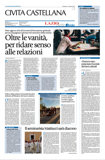 Avvenire - pagina diocesana del 09/10/2022